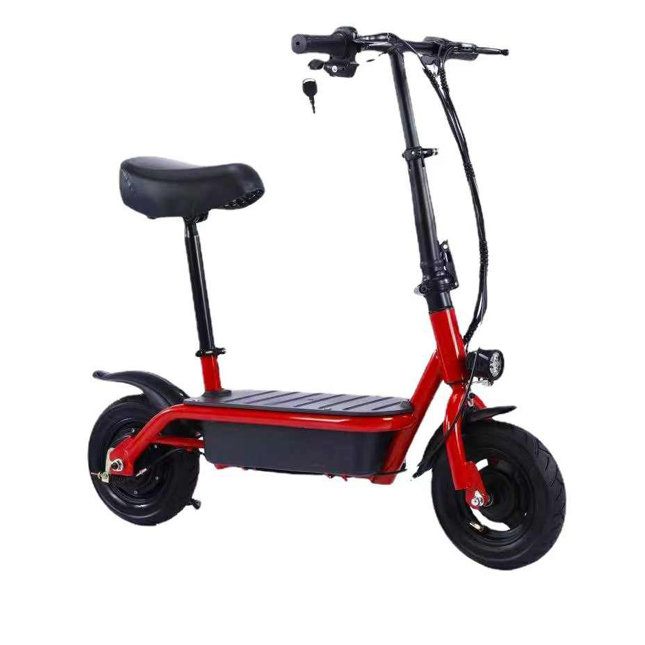 Xe E Scooter điện  E02 gấp gọn, có ghế ngồi cho bé